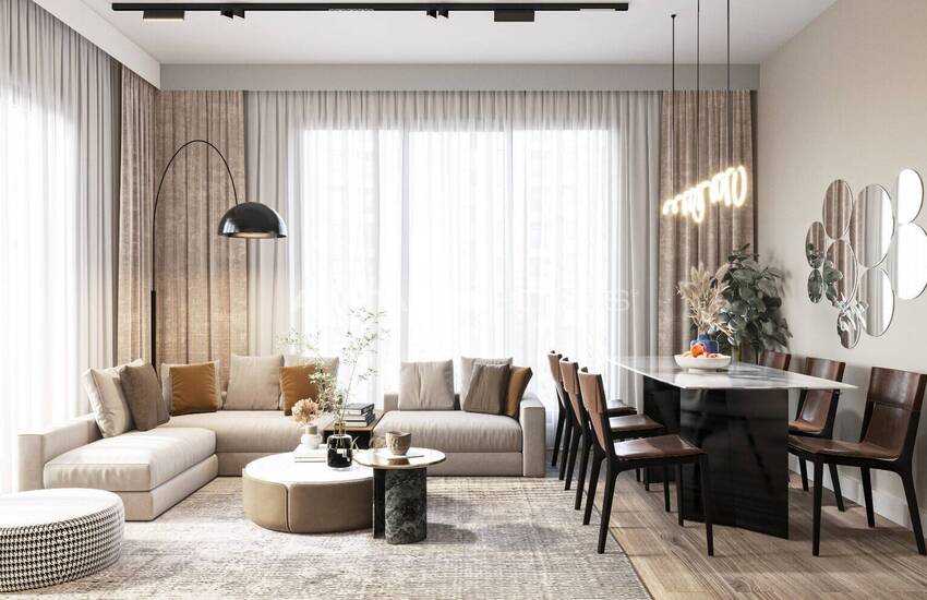 Стильная недвижимость в 4-х блочном комплексе в Анталии Кепез 17