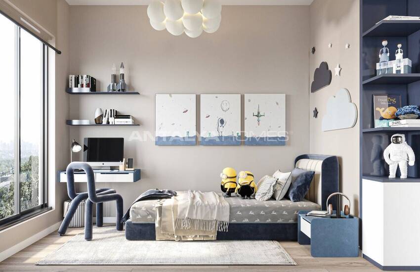 Стильная недвижимость в 4-х блочном комплексе в Анталии Кепез 25