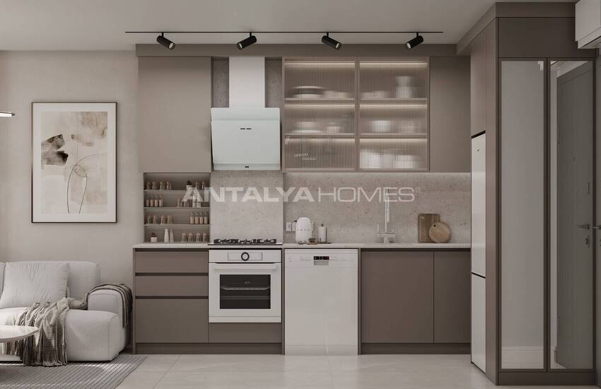 Квартиры в комплексе с бассейном в Кепезе Анталии 5