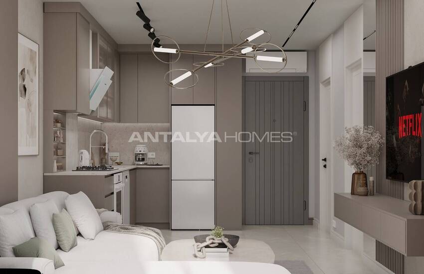 Квартиры в комплексе с бассейном в Кепезе Анталии 6