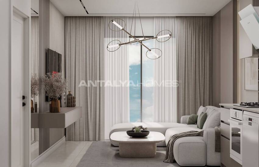 Квартиры в комплексе с бассейном в Кепезе Анталии 4