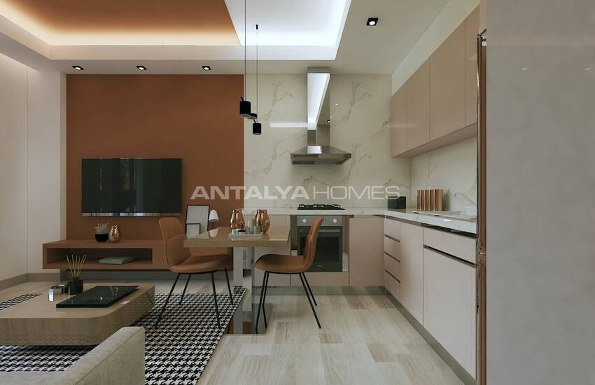 Lägenheter Med 1 Sovrum Och Balkonger I Antalya Altintas 16