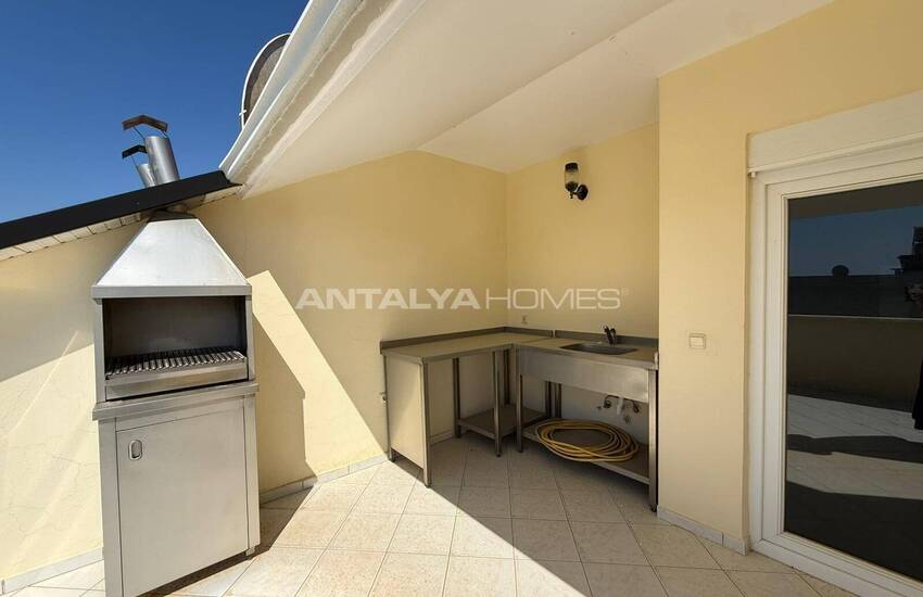 Квартира на крыше с видом на море и город в Алании 24