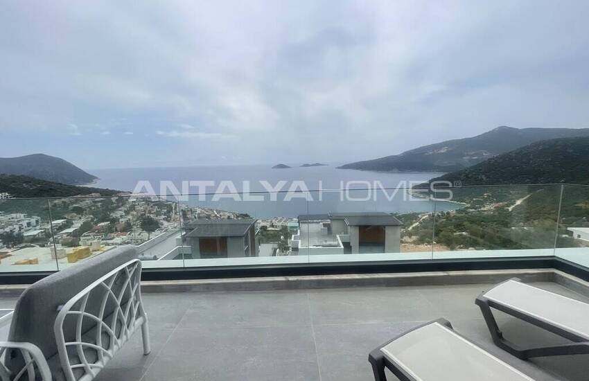 خانه های 4 خوابه تریپلکس با منظره استخر و دریا در کالکان 38