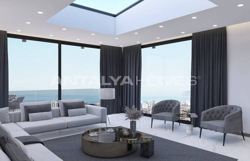 Sea View Houses with Pool for Sale in Alanya 12