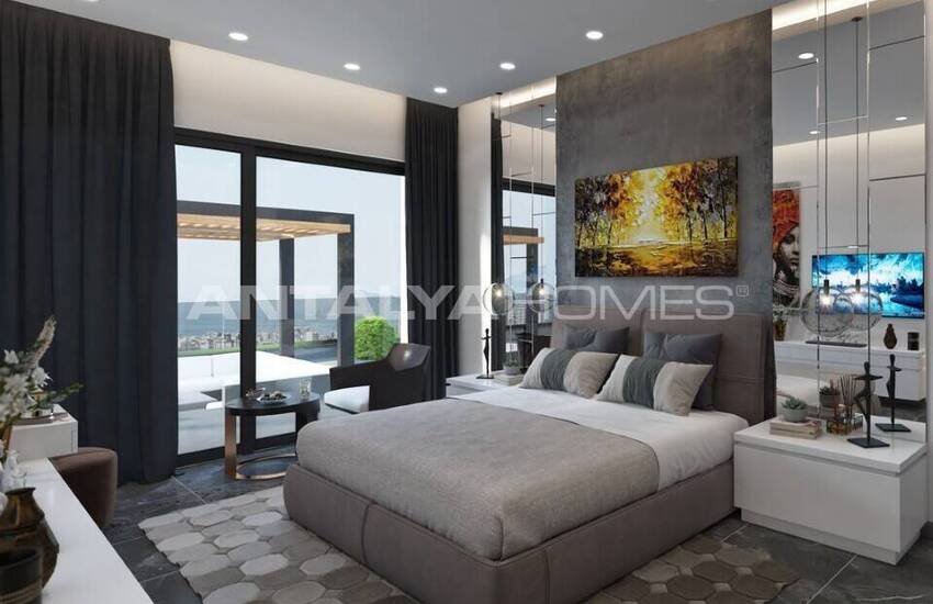 Sea View Houses with Pool for Sale in Alanya 16