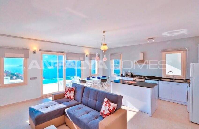 Furnished 2-bedroom Houses with Sea View in Kaş Antalya 13