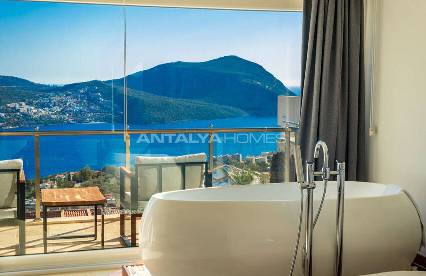 Kaş Kalkan'da Özel Havuzlu Deniz Manzaralı Villa 18