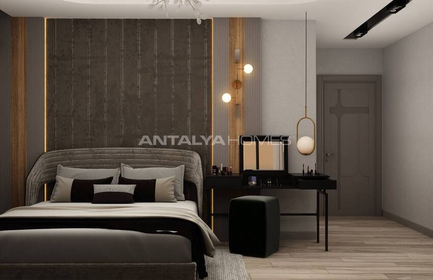 Çankaya, Kepez, Antalya'da Şehir ve Deniz Manzaralı Evler 14