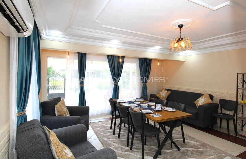 Möblerad Parhusvilla Med Privat Trädgård I Belek Antalya 9