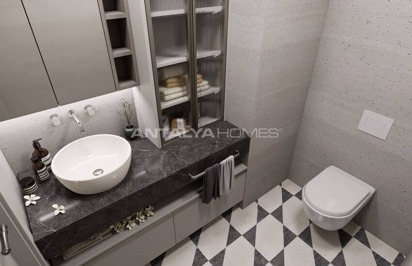 Stilfulla Lägenheter I Ett Komplex Med Pool I Antalya Konyaaltı 12