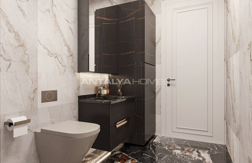 آپارتمان‌های با منظره دریا و شهر نزدیک ساحل در آلانیا اوبا 15