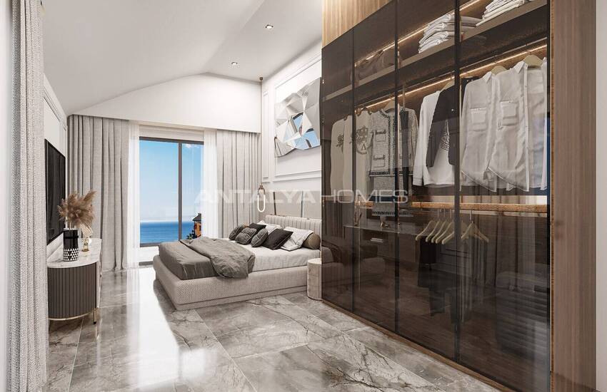 آپارتمان‌های با منظره دریا و شهر نزدیک ساحل در آلانیا اوبا 11