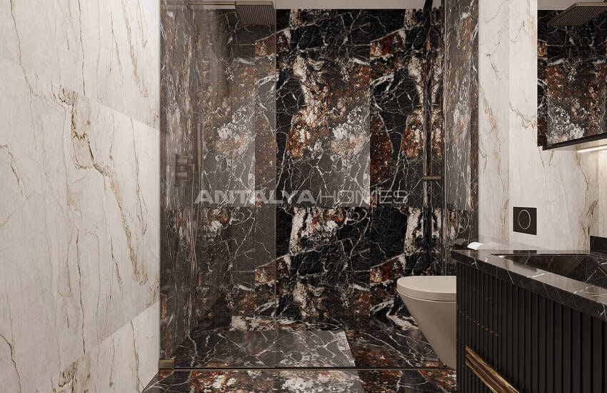 آپارتمان‌های با منظره دریا و شهر نزدیک ساحل در آلانیا اوبا 16