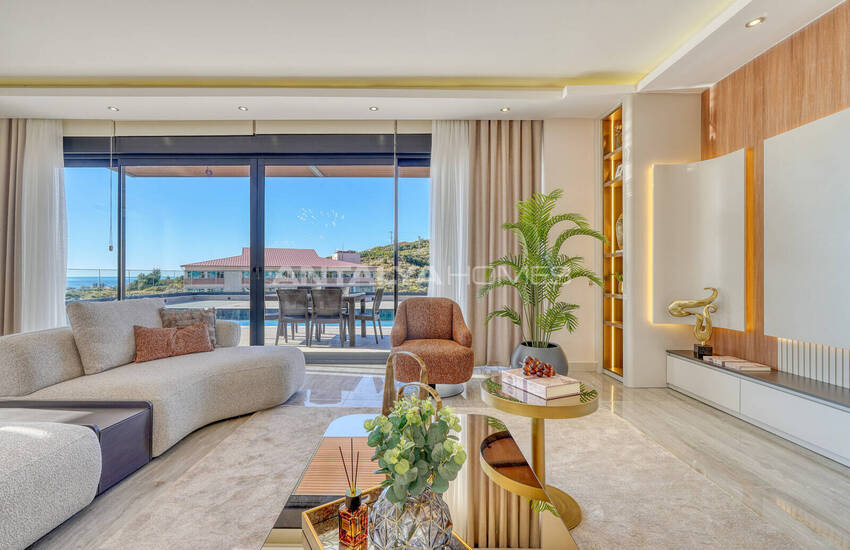 Alanya Kargıcak'ta Deniz Manzaralı Lüks 12 Odalı Villa 20