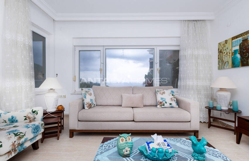 Дуплексная квартира с видом на море, окруженная природой в Алании 7