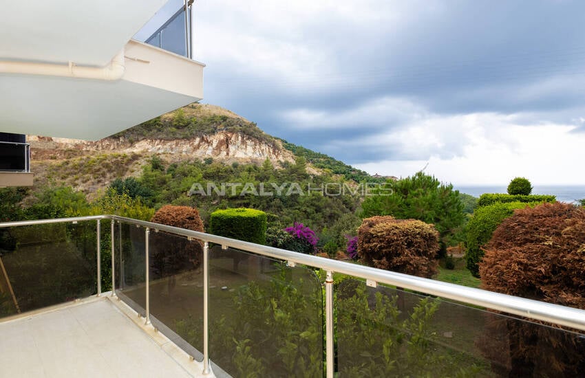 Квартира-дуплекс с видом на море в Алании в окружении природы 25