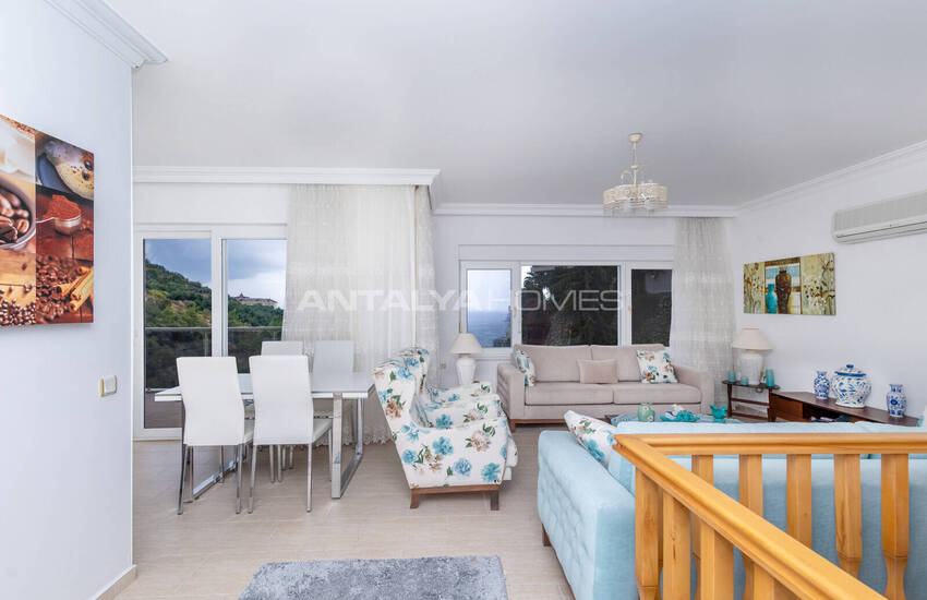 Квартира-дуплекс с видом на море в Алании в окружении природы 9