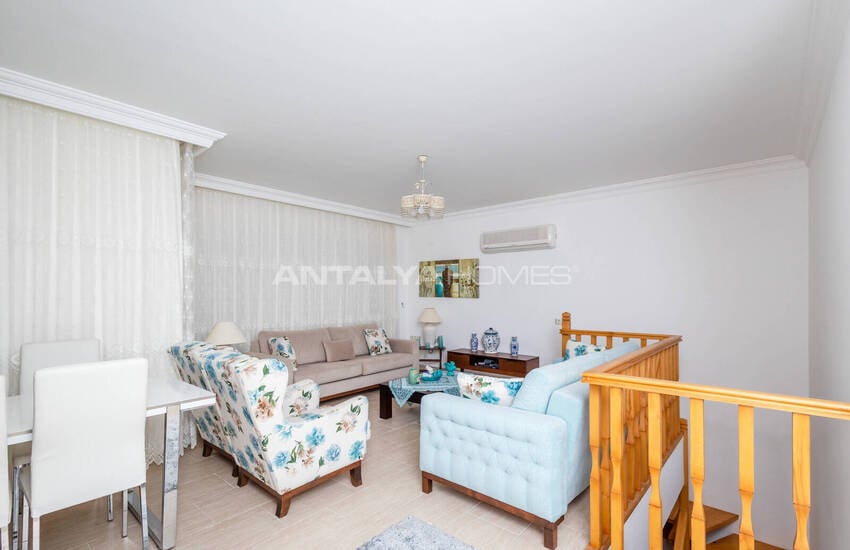 Дуплексная квартира с видом на море, окруженная природой в Алании 13