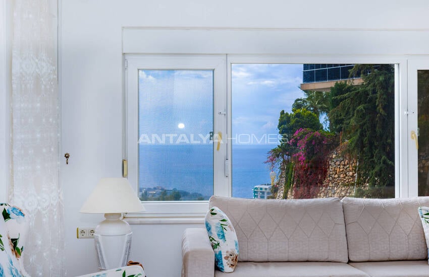 Дуплексная квартира с видом на море, окруженная природой в Алании 6