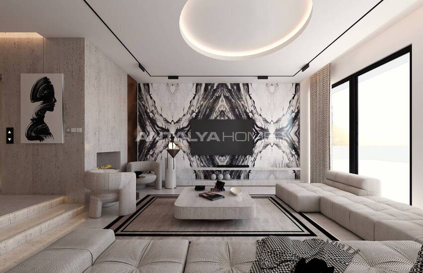 Antalya Aksu'da Özel Havuzlu 4+2 Satılık Şık Villalar 18