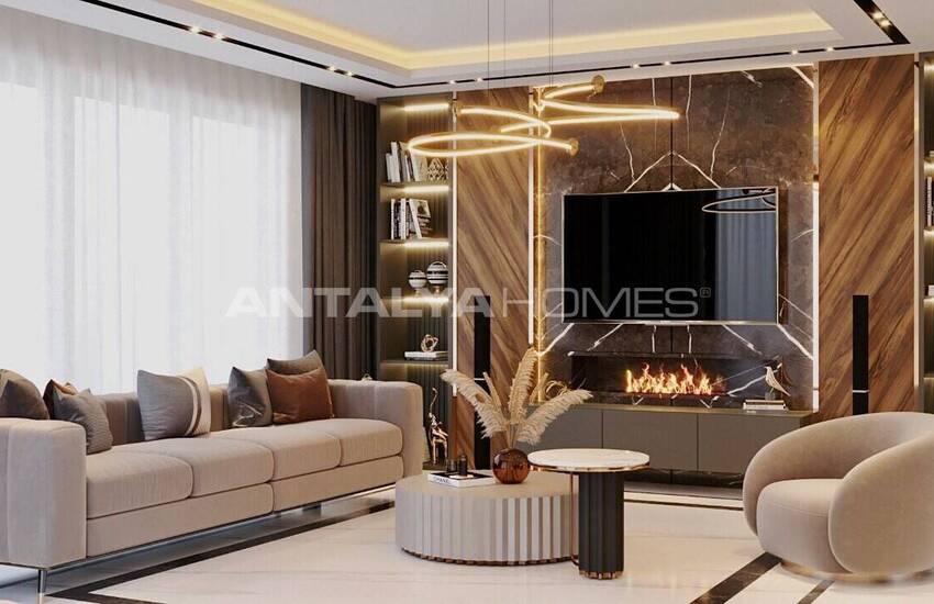 4-bedroom Triplex House with Pool and Garden in Belek 12