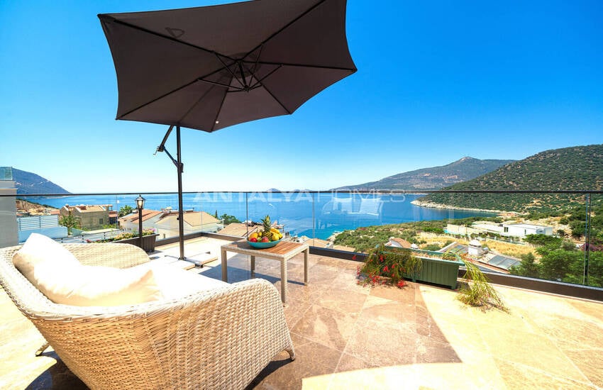 Kalkan Antalya'da Havuzlu 4+1 Deniz Manzaralı Villa 43