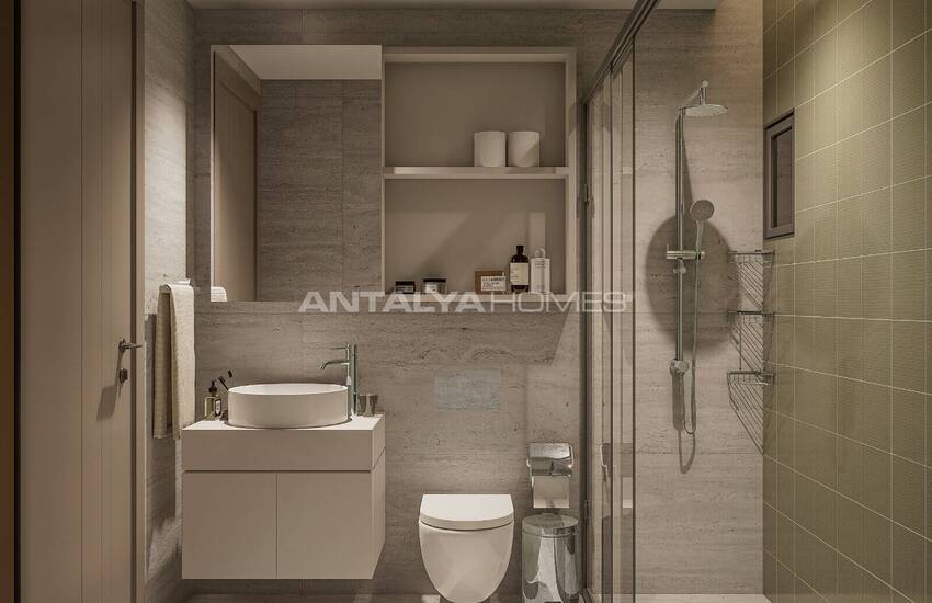 Квартиры с видом на горы в Анталии, Коньяалты, с бассейном и парковкой 7