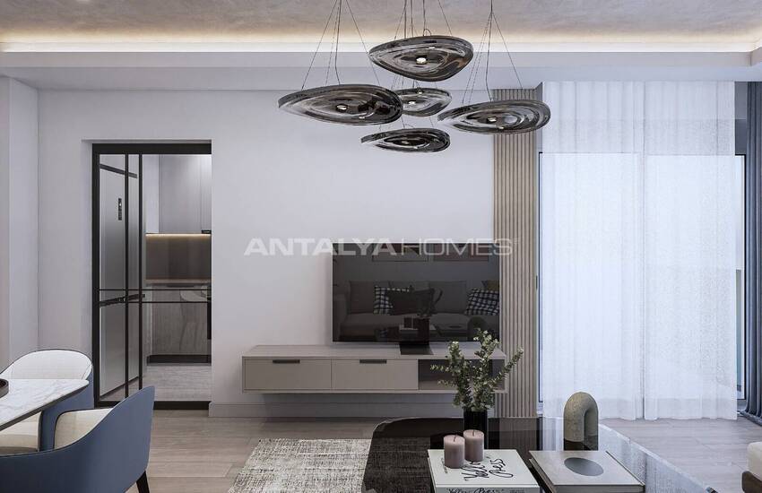 Квартиры с видом на горы в Анталии, Коньяалты, с бассейном и парковкой 8