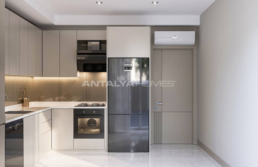 Middle and Ground Floor Apartments with Pool in Antalya Kepez 13