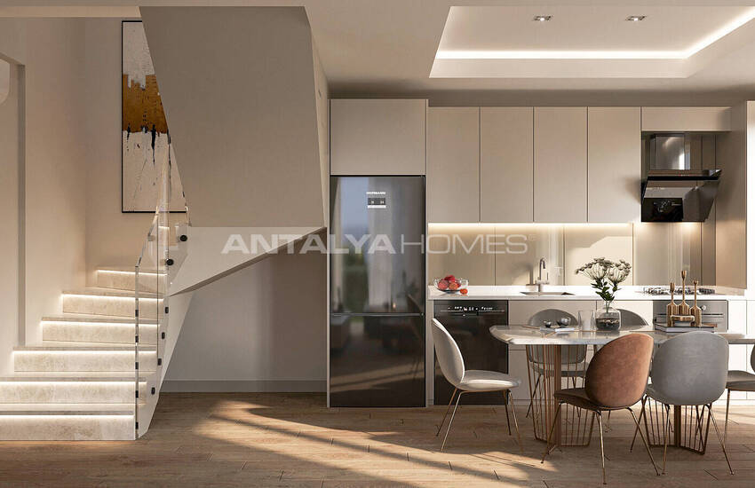 Middle and Ground Floor Apartments with Pool in Antalya Kepez 14