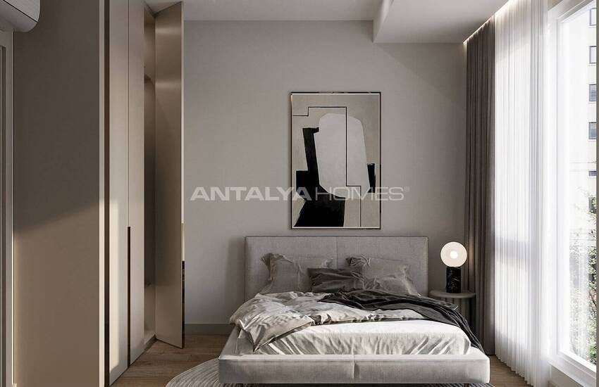 Middle and Ground Floor Apartments with Pool in Antalya Kepez 15