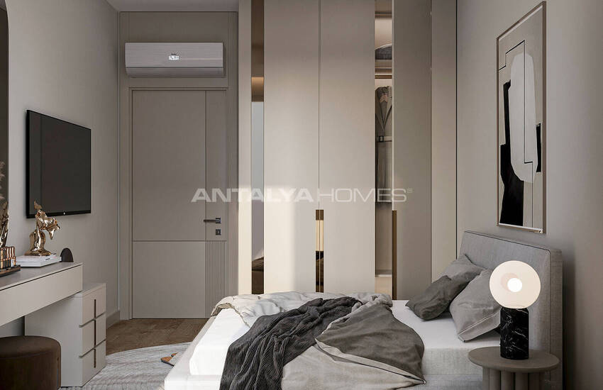Middle and Ground Floor Apartments with Pool in Antalya Kepez 16