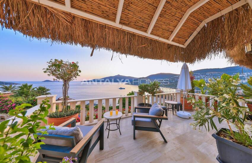 Antalya Kalkan'da Deniz Manzaralı 5 Yatak Odalı Müstakil Villa 22