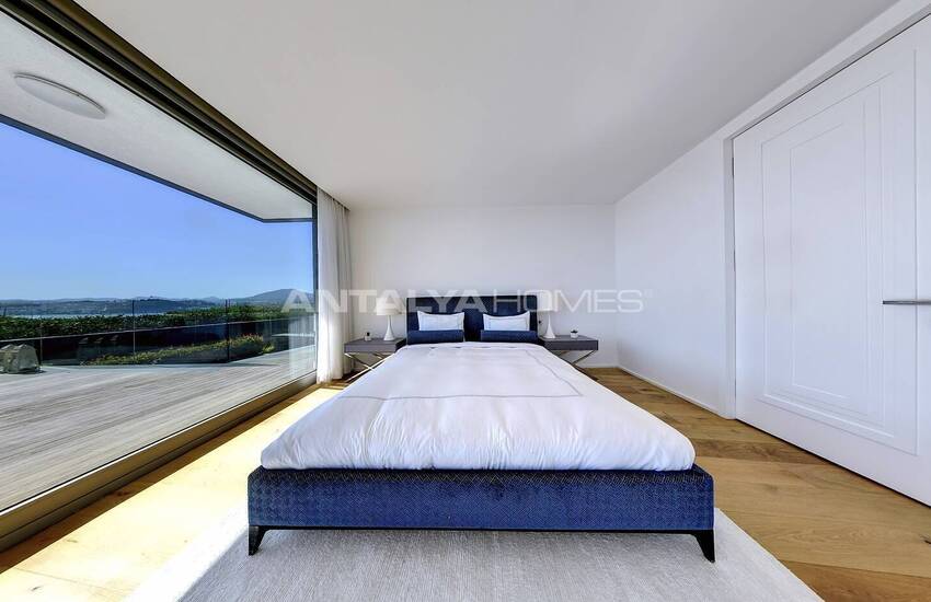 Detached Villas with Castle and Kos Island View in Bodrum 16
