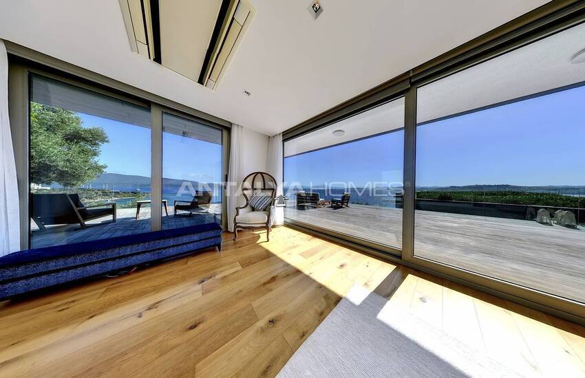 Detached Villas with Castle and Kos Island View in Bodrum 13