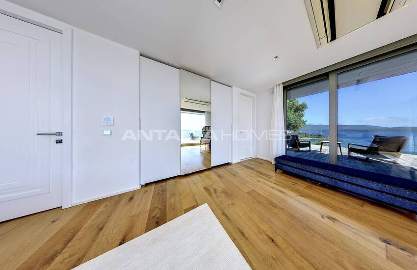 Detached Villas with Castle and Kos Island View in Bodrum 14