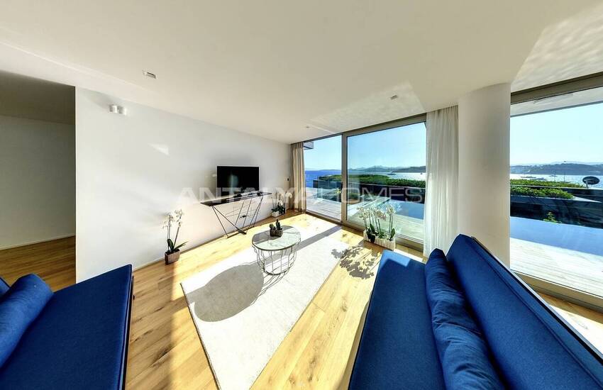 Detached Villas with Castle and Kos Island View in Bodrum 12