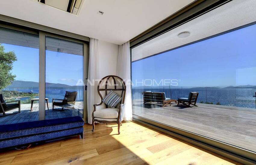 Detached Villas with Castle and Kos Island View in Bodrum 28