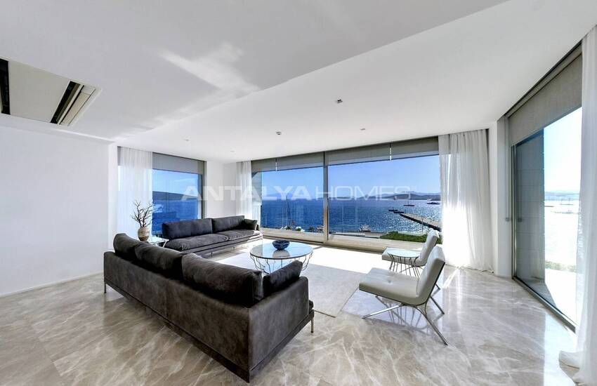 Detached Villas with Castle and Kos Island View in Bodrum 34