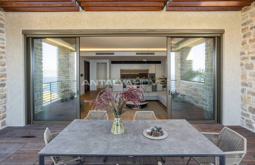 Bodrum'da Orman İçindeki Projede Deniz Manzaralı Daireler 19