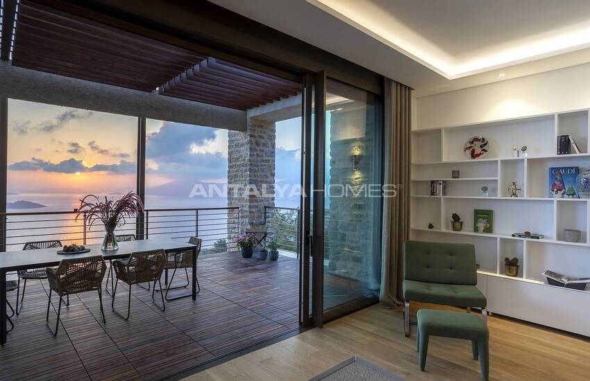 Bodrum'da Orman İçindeki Projede Deniz Manzaralı Daireler 23