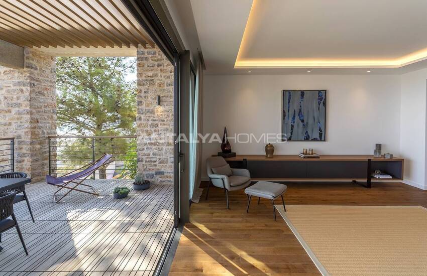 Bodrum'da Orman İçindeki Projede Deniz Manzaralı Daireler 32