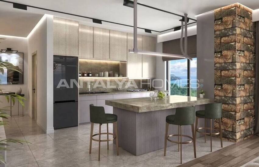 خانه‌های مستقل با چشم‌انداز شگفت‌انگیز دریا در بدروم، گوندوغان 14