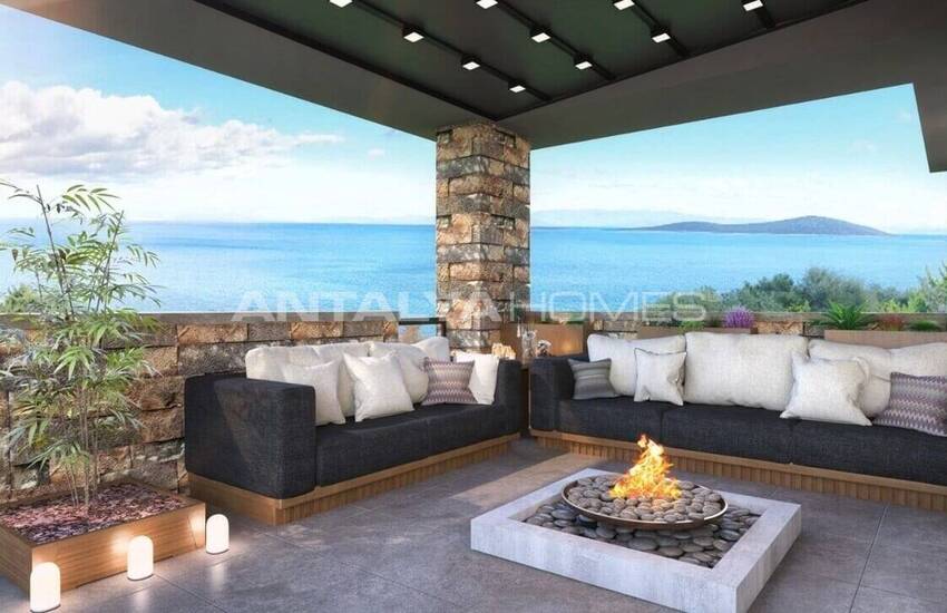 خانه‌های مستقل با چشم‌انداز شگفت‌انگیز دریا در بدروم، گوندوغان 21