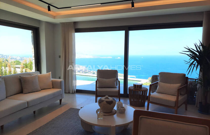 Bodrum Yalıkavak'ta Taş Kaplama Deniz Manzaralı Müstakil Villalar 23