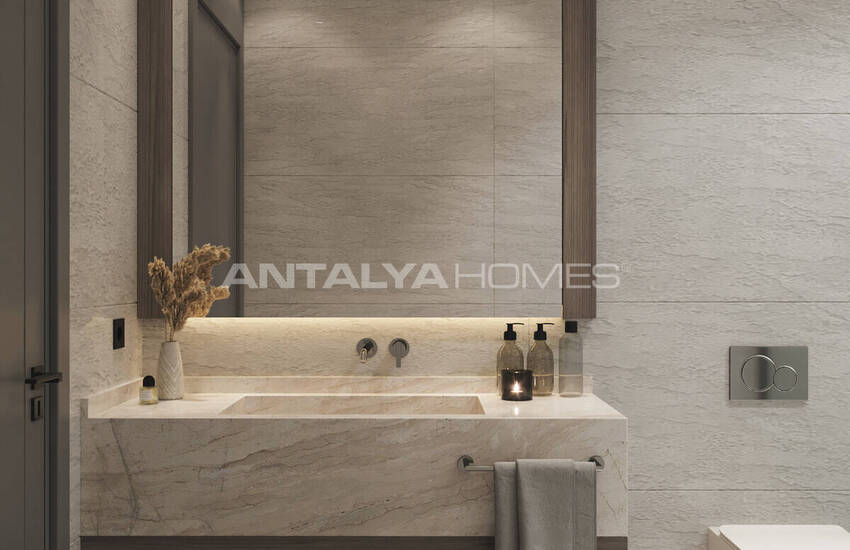 منازل دوبلكس منفصلة ذات تصميم واسع في بودروم توركبوكو 49