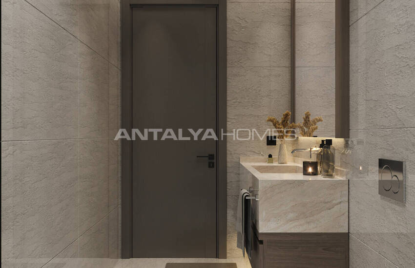 منازل دوبلكس منفصلة ذات تصميم واسع في بودروم توركبوكو 51