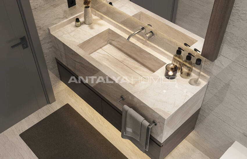 منازل دوبلكس منفصلة ذات تصميم واسع في بودروم توركبوكو 52