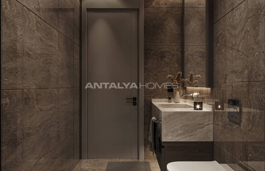 منازل دوبلكس منفصلة ذات تصميم واسع في بودروم توركبوكو 56